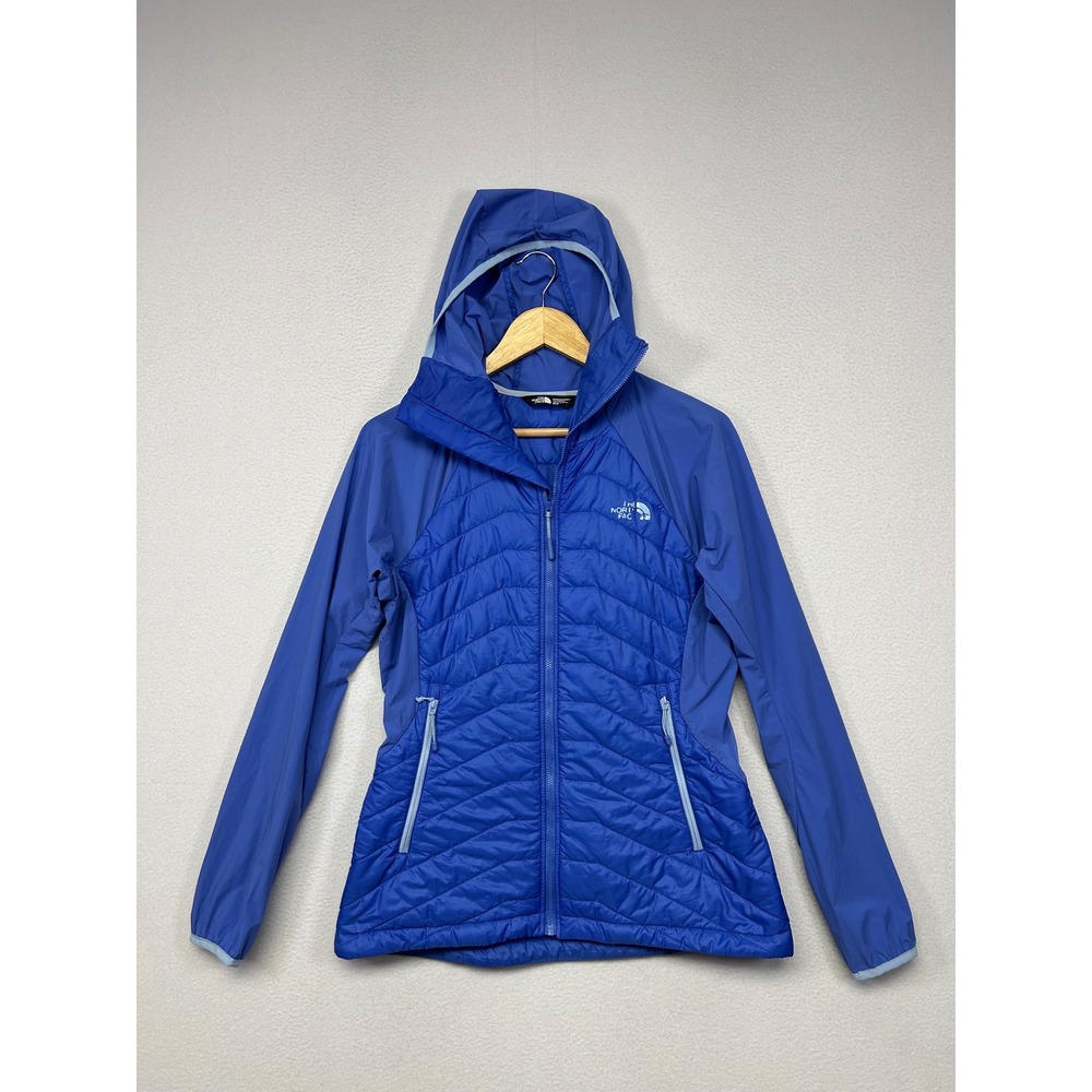 Gorpcore Hiking The North Face Womens M Blue Quilted Hybrid Hooded Jacket